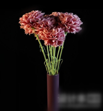 Les fleurs rouges bijoux modle 3d