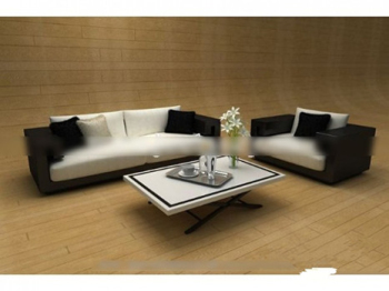 Modle noir et blanc 3d canap