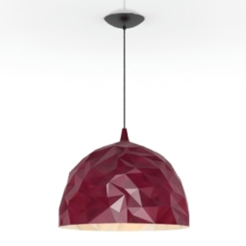 rouge modle de lustre multi-facettes
