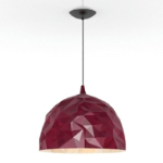 rouge modle de lustre multi-facettes
