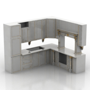 blanc tout le cabinet modle 3D