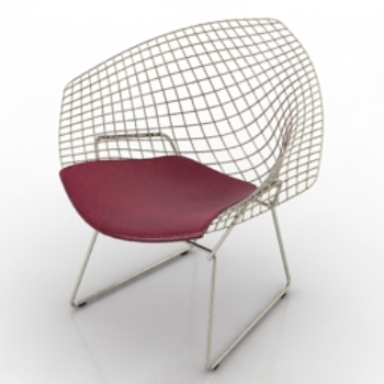 Seule chaise rouge modle 3D