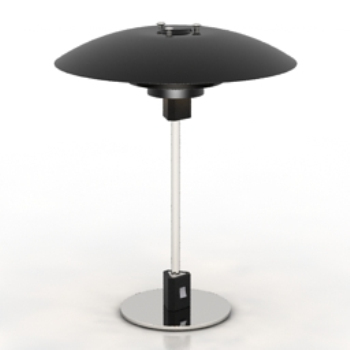 noir modles 3D de la lampe de table lgante