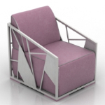Modles rose Fauteuil 3D