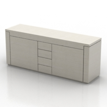 modles 3D blanc de bureau de la mode