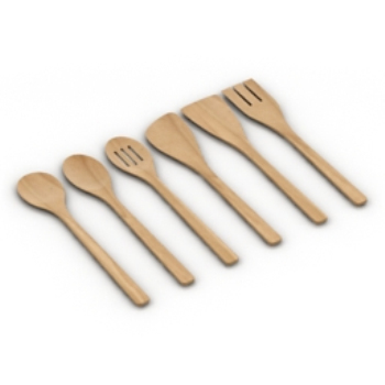 modle en bois d'ustensiles de cuisine