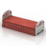 rouge  long modle de lit