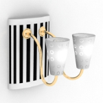 modle de la lampe murale en noir et blanc