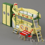 Cartoon enfants modle de lit