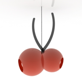 Modle de lustre rouge cerise comme