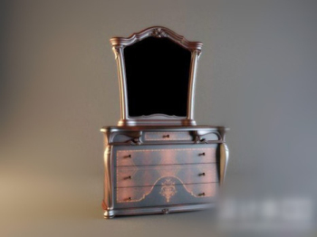 Miroir de princesse europenne modle 3d