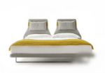 Modle 3d de lit jaune et blanc