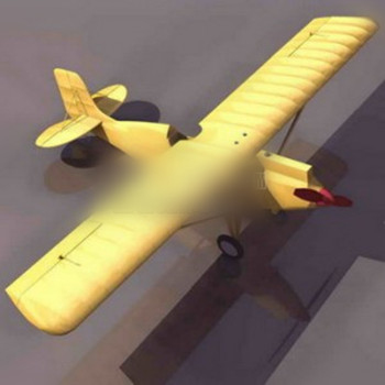 Modle jaune avions de modle 3d