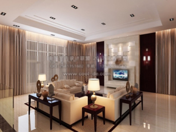 Rtro salon modle 3d