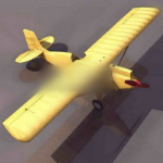 Modle jaune avions de modle 3d