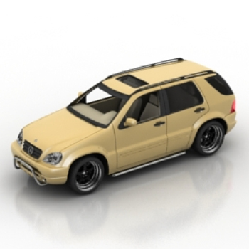 Jaune 3d modle SUV