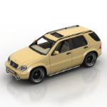 Jaune 3d modle SUV