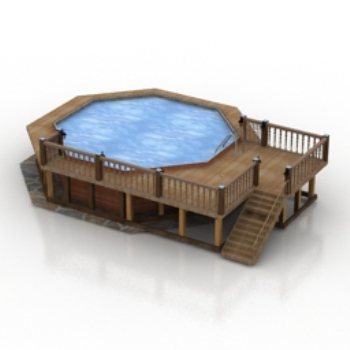 Piscine de modle 3d