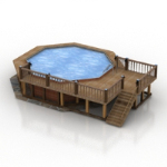 Piscine de modle 3d