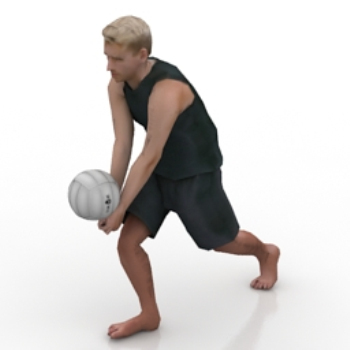 Homme jouant au volley-ball