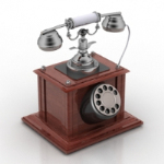 Ancien modle de tlphone en bois
