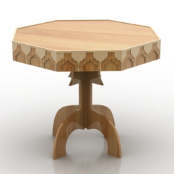 paisse table en bois octogonale