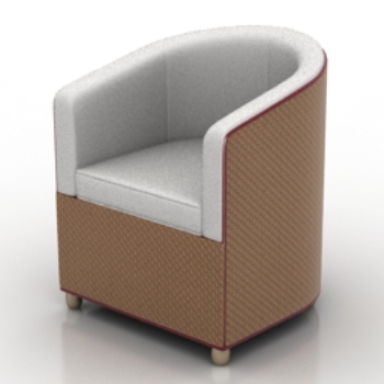 canap brun chaise modle 3d