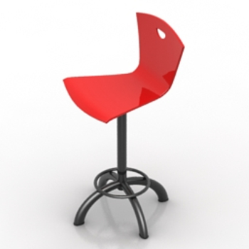 grande chaise de bar rouge