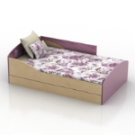 pourpre modle de lit floral