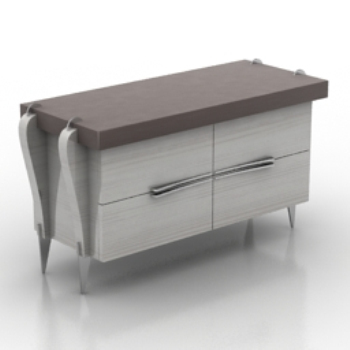 profil bas bureau 3d modle