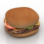 Modle 3d de hamburgers gastronomiques
