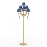 Lampadaire bleu Noble modle 3d