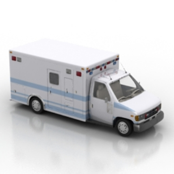 petit modle 3d camion blanc