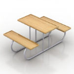 3d salle modle de table
