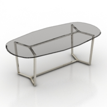 verre ovale table basse