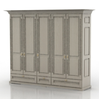 modles armoire 3D rtro blanc