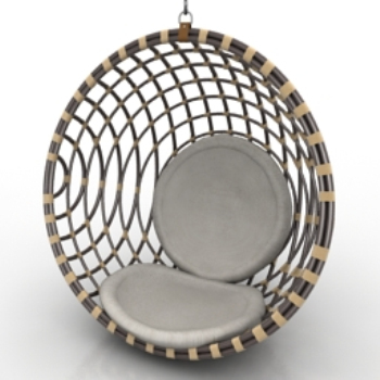 suspendu modle 3D de chaise