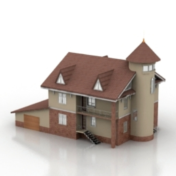 Modle 3D des classiques villas de style europen