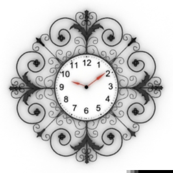 Modle dlicat d'horloge floral frame