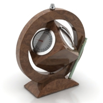 modle de l'horloge cratrice forme de globe en bois
