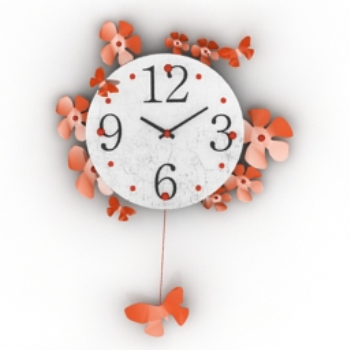 modle de l'horloge de fleurs bords