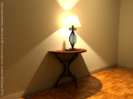 lueur jaune de la lampe