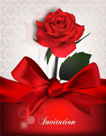 Soie lgante Rose Vector