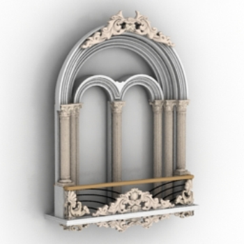 Fentres europennes du château de modles 3D