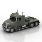 grands modles 3D camion de taxi vert