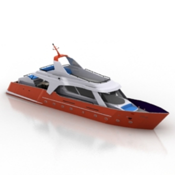 modles 3D yacht rouge