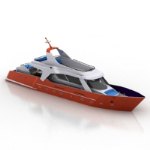 modles 3D yacht rouge