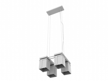Modle 3D combine quatre lustre lumire