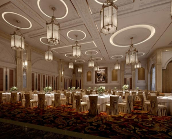 Continental salle de banquet de l'hôtel des modles 3D