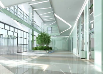 Salle verte fraîche modle 3D